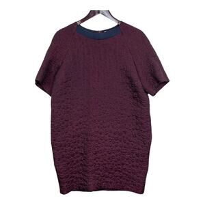 Victoria Beckham Textured Plum Midi Dress